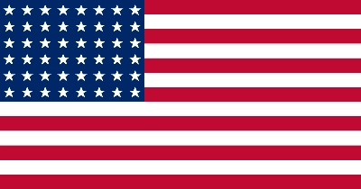 The 48-star flag, six rows of eight stars