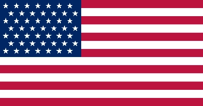 The 49-star flag, seven rows of seven stars